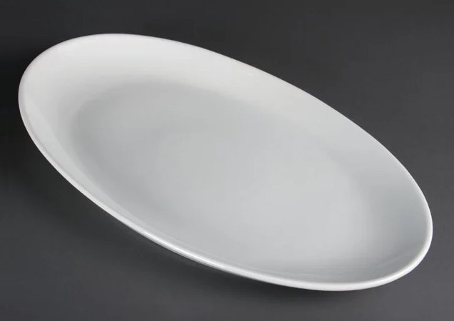 Olympia Whiteware French Deep Oval Plates
