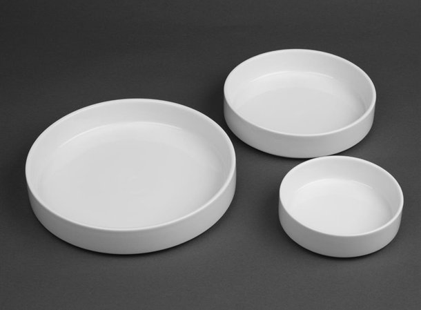 Olympia Whiteware Flat Walled Bowls