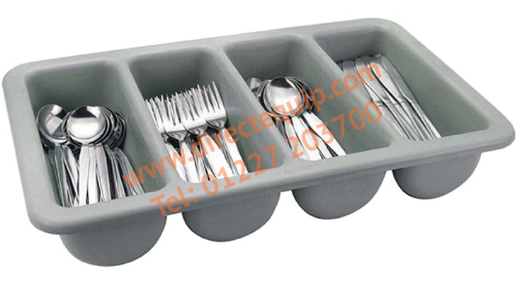Grey Plastic Cutlery Tray