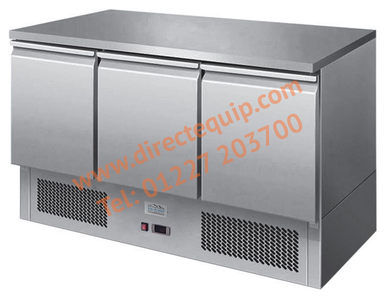 Ice-A-Cool 3 Door Counter Refrigeration W1365mm ICE3851GR