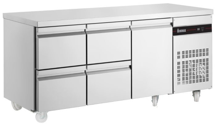 Inomak Refrigerated Counter with 1 Door & 2, 4 or 6 Drawers