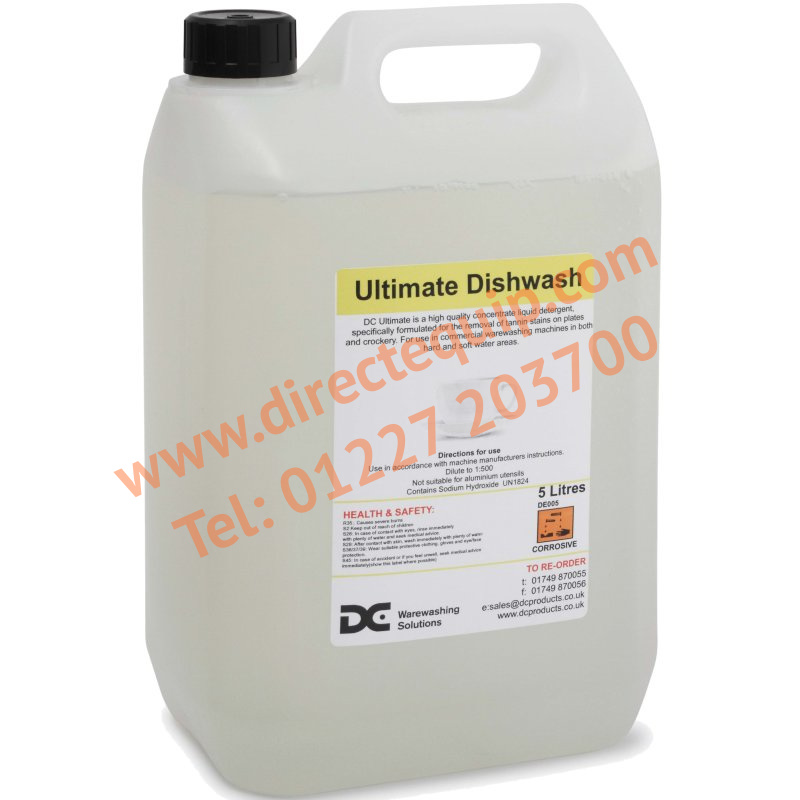Ultimate Dish Detergent 5Ltr for Commercial Warewashers