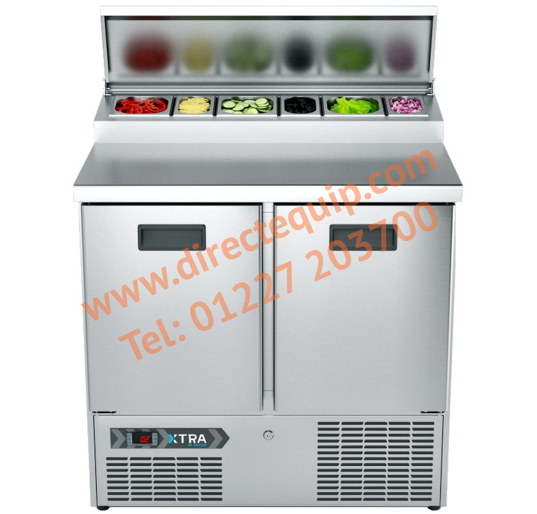 Foster 2 Door Refrigerated Raised Prep Top Counter W900mm XRP2H
