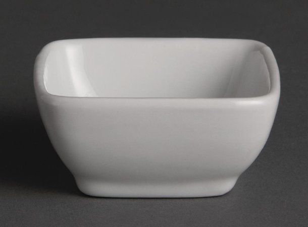 Olympia Whiteware Miniature Rounded Square Dishes 60mm
