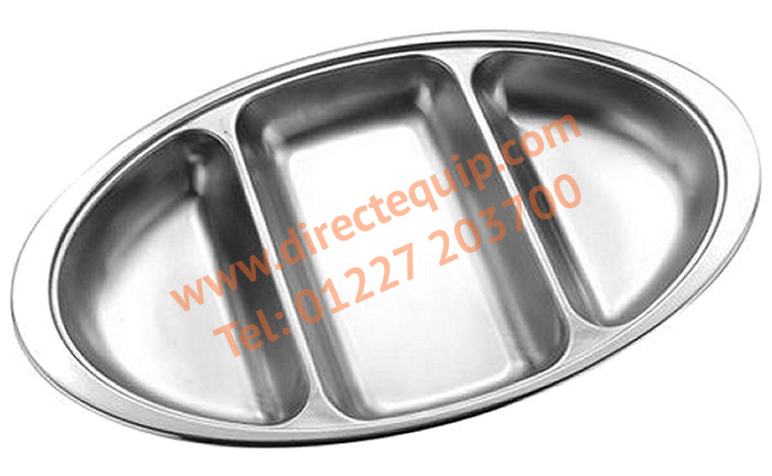 Stainless Steel Three Division Dish