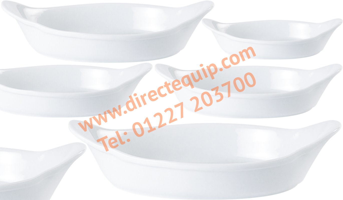 Porcelite Oval Eared Dishes