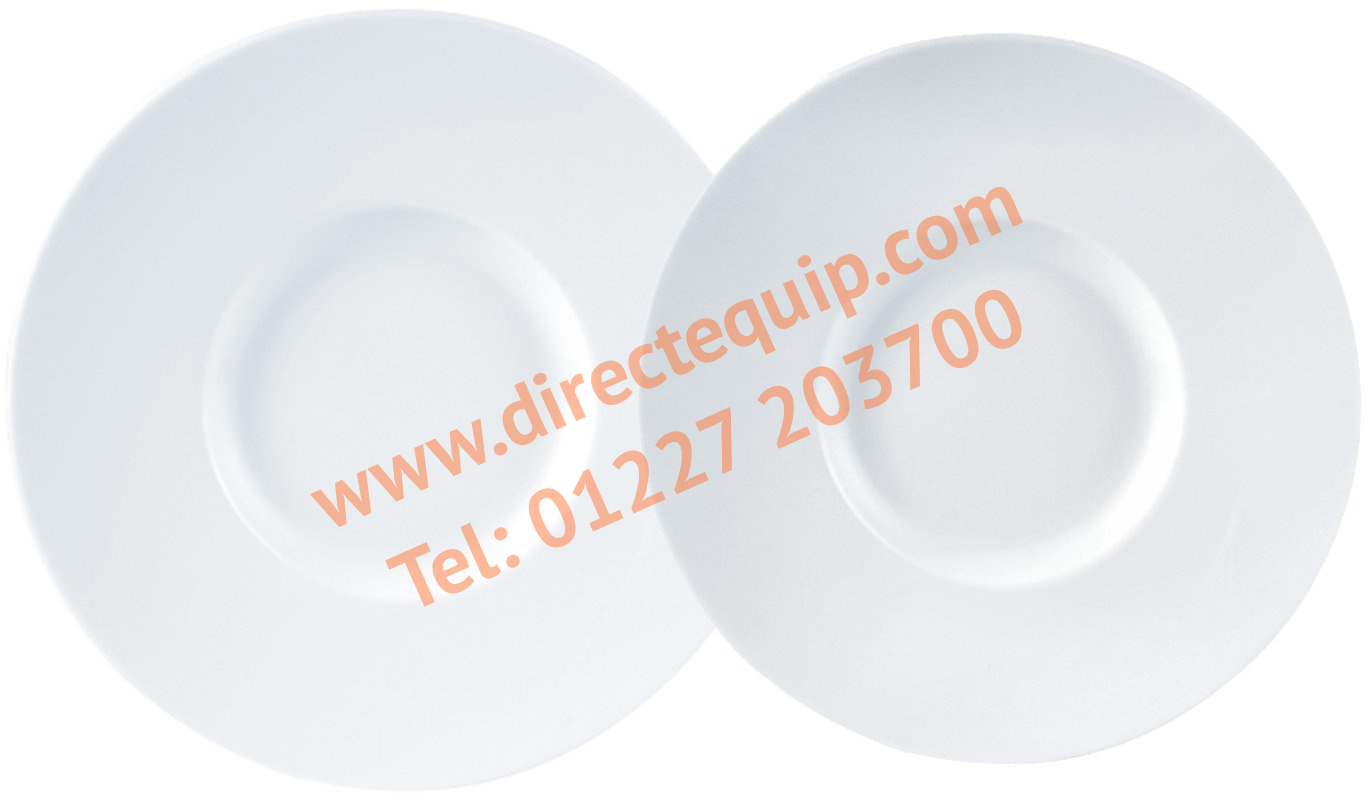 Porcelite Wide Rim Gourmet Plates