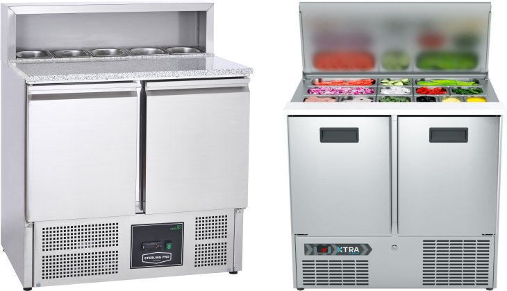 2 Door Refrigerated Pizza & Salad Prep Counters