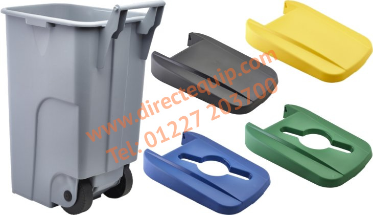 Grey Recycling Bin & Lids