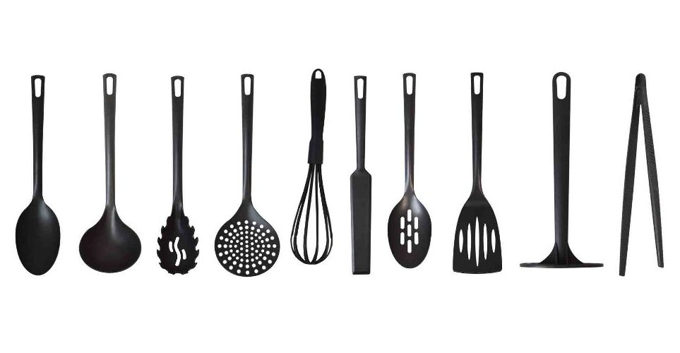 Nylon Kitchen Utensils Heat Resistant up to 210C - Sold Separately