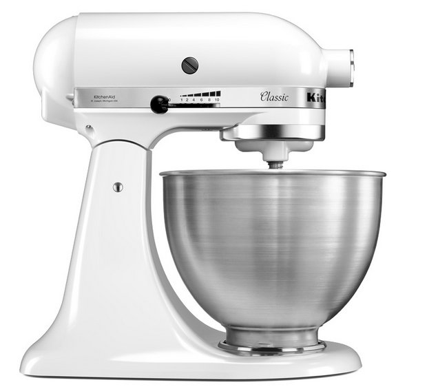 KitchenAid 5K45SSBWH Classic Stand Mixer 4.3Ltr