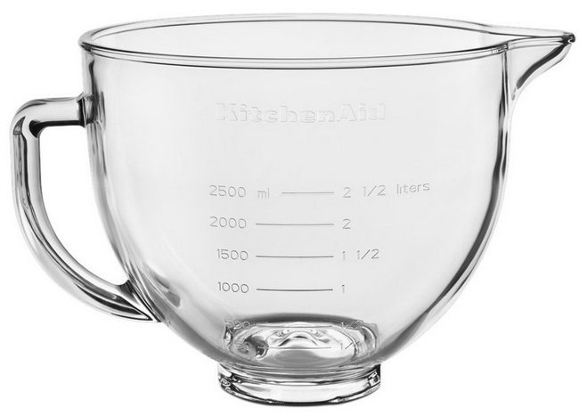 4.7Ltr Glass Bowl for KitchenAid Stand Mixers (5KSM5GB)