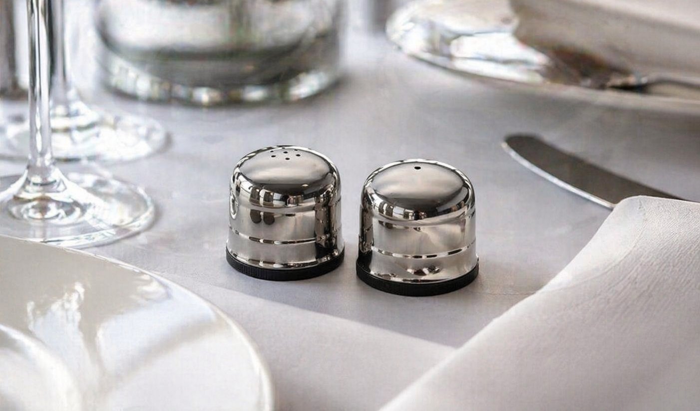 Mini Jumbo Stainless Steel Salt & Pepper Set