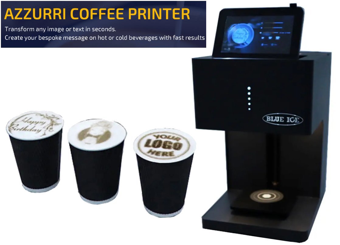 Blue Ice ACP Coffee Printer in Black or Silver