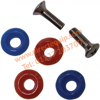2 Red, 2 Blue Inserts & 2 Screws AJTD027