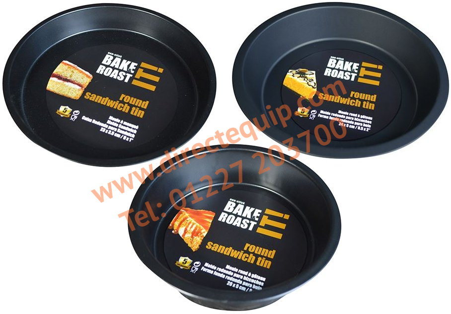 Non-Stick Round Sandwich Tins in 2 Sizes