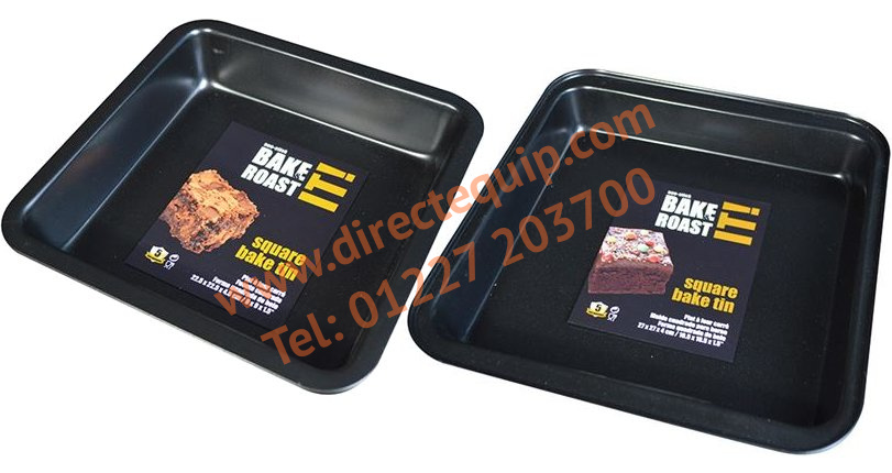 Non-Stick Square Bake Tins in 2 Sizes