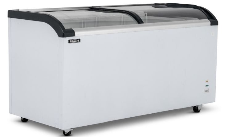 Blizzard BDF Range Curved Glass Lid Chest Freezers in 5 Sizes