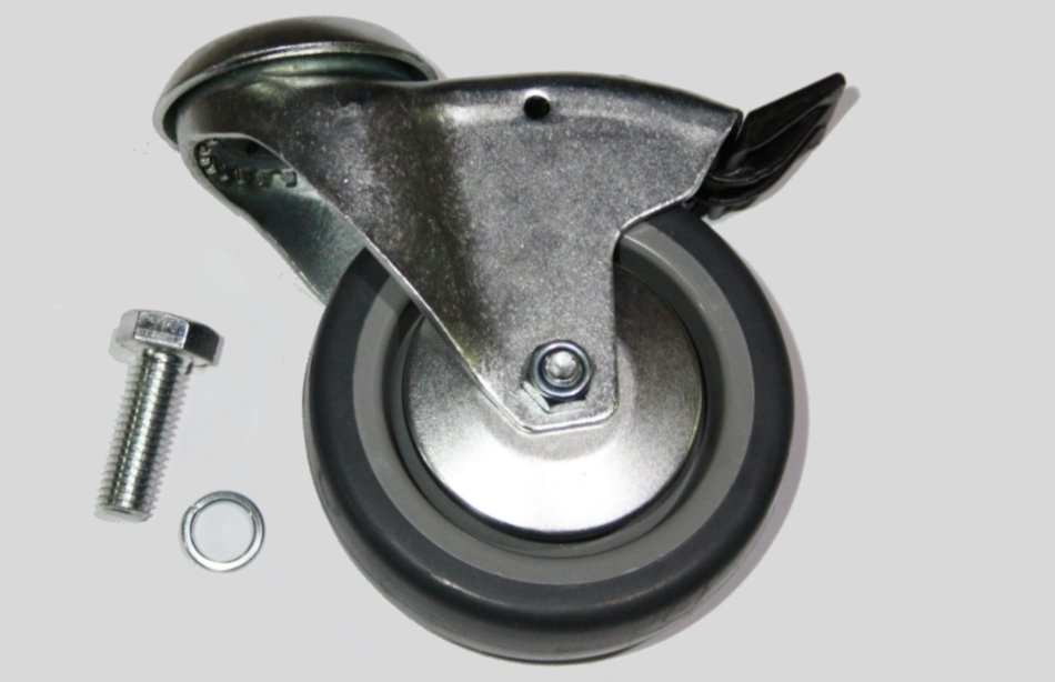 Parry Braked 100mm Grey Swivel Castor with M12 x 35mm Bolt (CASTOR100BHD)