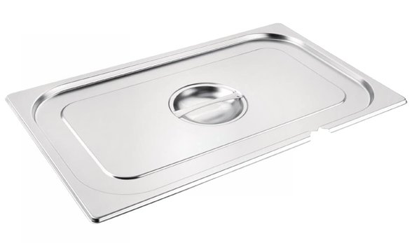 Vogue Stainless Steel 1/1 Gastronorm Notched Lid