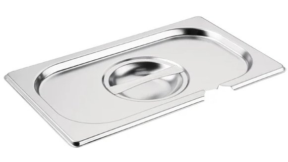Vogue Stainless Steel 1/4 Gastronorm Notched Lid