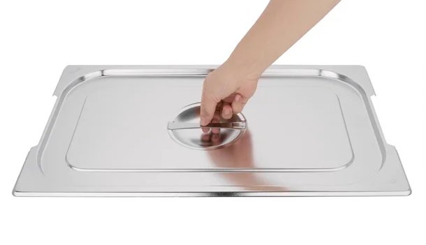 Vogue Stainless Steel 1/1 Gastronorm Handled Pan Lid