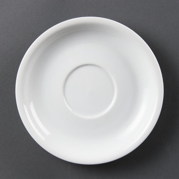 Olympia Whiteware Cappuccino Saucers 160mm (Fits Cappuccino Cups CB462)
