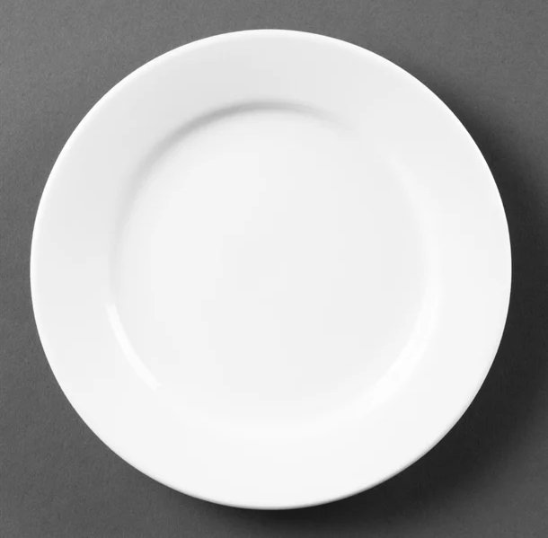 Olympia Whiteware Wide Rimmed Plates
