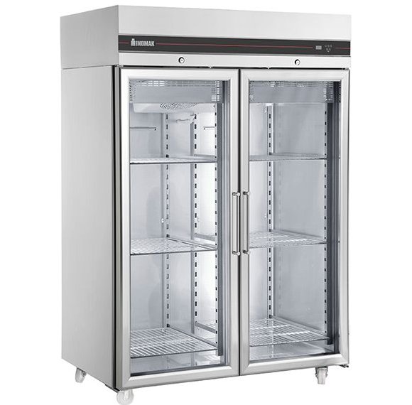 Inomak CFP2144CR Glass 2 Door Freezer 1432Ltr