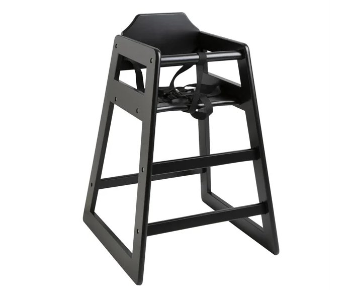 Bolero Wooden Highchair Black