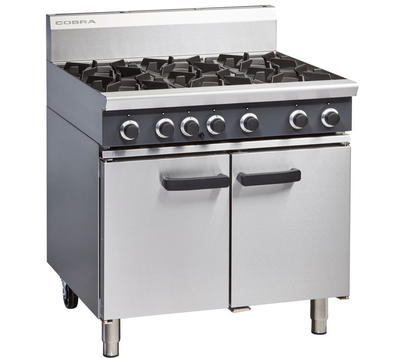 Blue Seal CR9D 6 Burner Gas Range Static Oven W900mm
