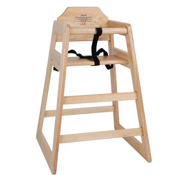Bolero Wooden Highchair Natural Finish