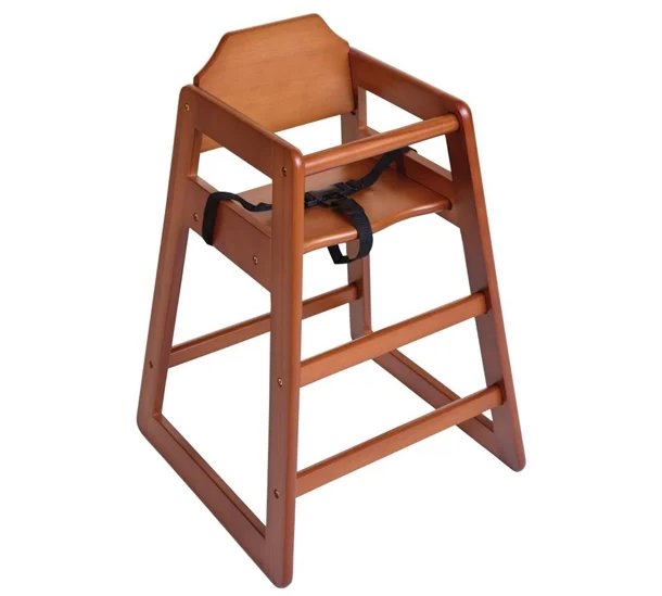 Bolero Wooden Highchair Dark Wood Finish