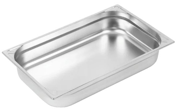 Vogue Heavy Duty Stainless Steel 1/1 Gastronorm Pan Depth 100mm