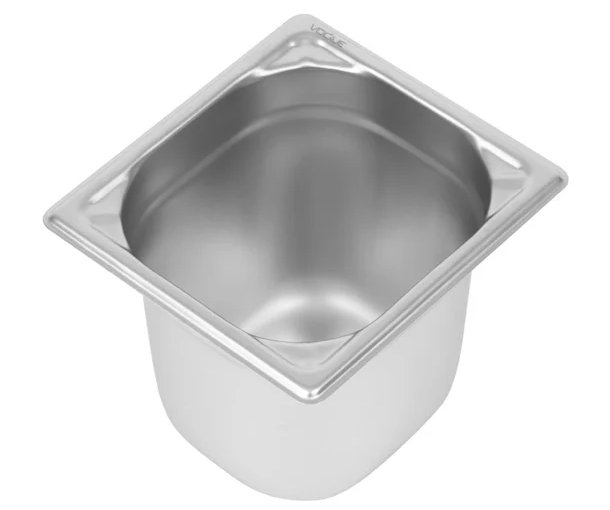 Vogue Heavy Duty Stainless Steel 1/6 Gastronorm Pan Depth 150mm