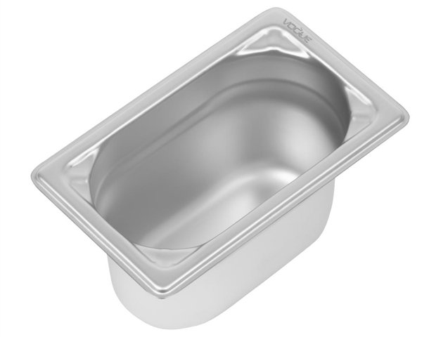 Vogue Heavy Duty Stainless Steel 1/9 Gastronorm Pan Depth 100mm