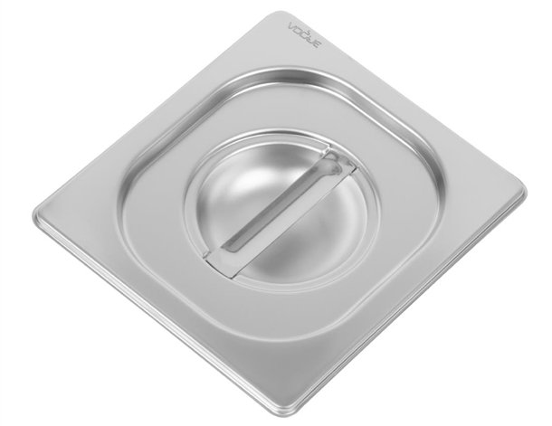 Vogue Heavy Duty Stainless Steel 1/6 Gastronorm Pan Lid