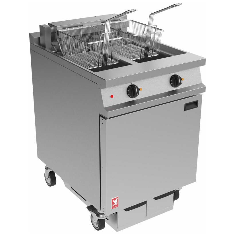 Dominator E3865F Twin Tank Fryer + Filtration 2 x 20Ltr Falcon