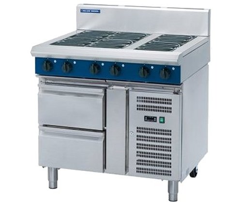Blue Seal E516D-RB 6 Element Electric Hob on Refrigerated Base W900mm 14.4kW