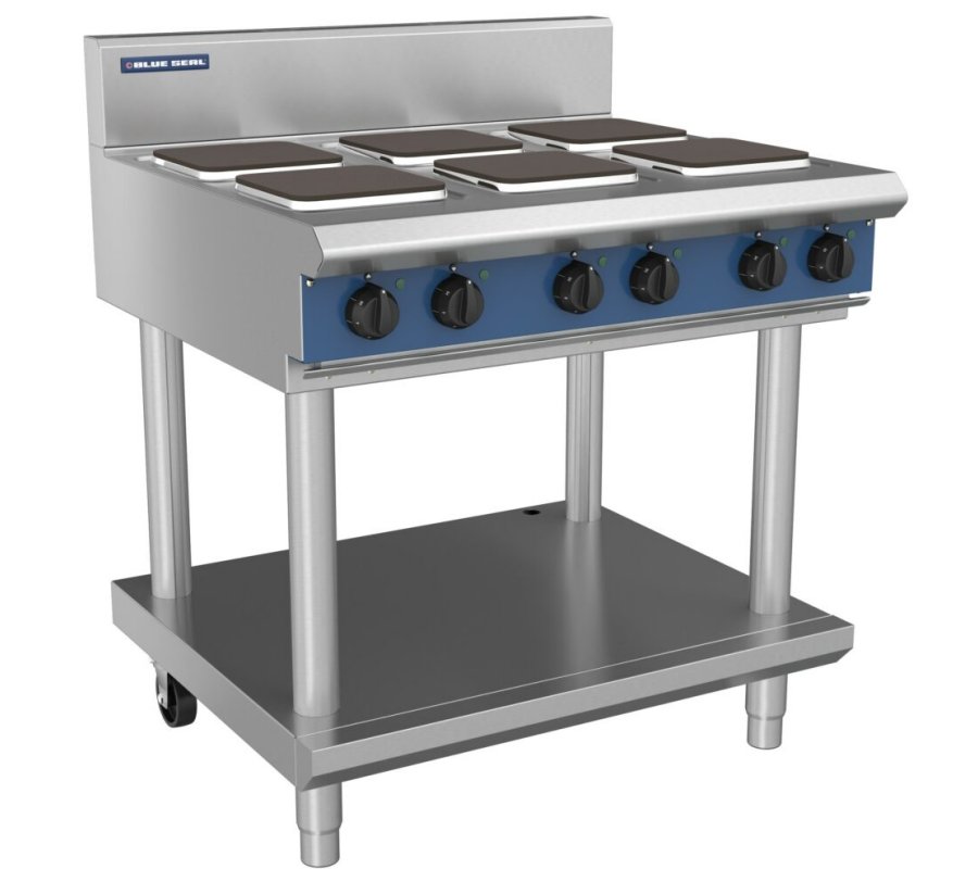 Blue Seal E516S-LS 6 Plate Electric Hob on Leg Stand W900mm 15.6kW