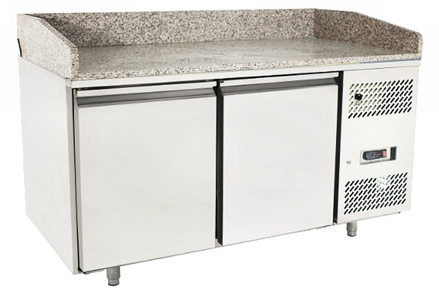Atosa EPF3495GR 2 Door Refrigerated Pizza Counter Marble Top W1510mm