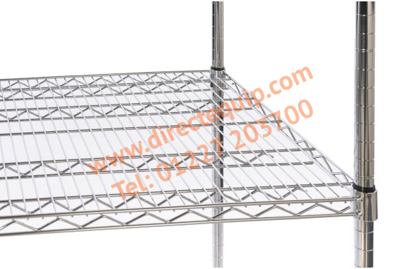 Bright Chrome Wire Shelving 3 Tier