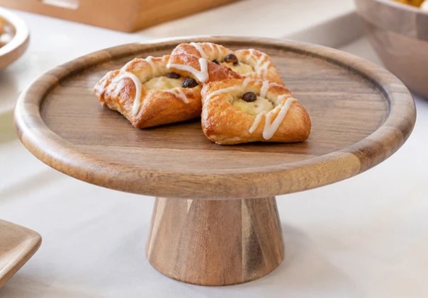Olympia Acacia Cake Stand
