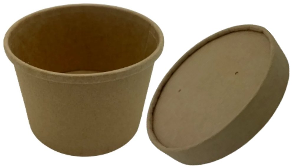 Kraft Paper Soup Pots & Lids (Sold Separately)