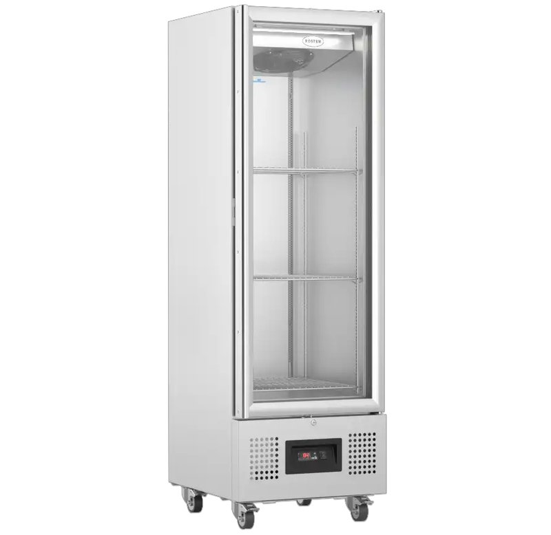 Foster FSL400G Slimline Glass Door Fridge 400Ltr