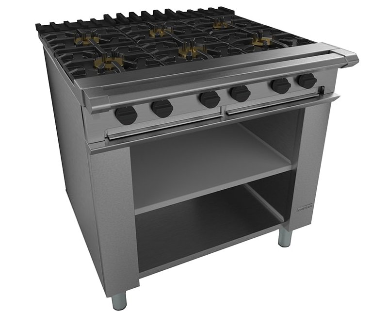 Falcon Chieftain G1060X Six Burner Gas Boiling Top W900mm On Legs