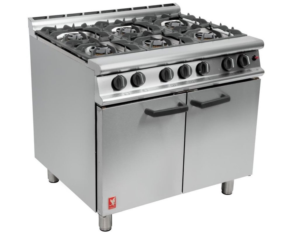 Falcon Dominator G3101 Fan Assisted 6 Burner Gas Oven Range W900mm