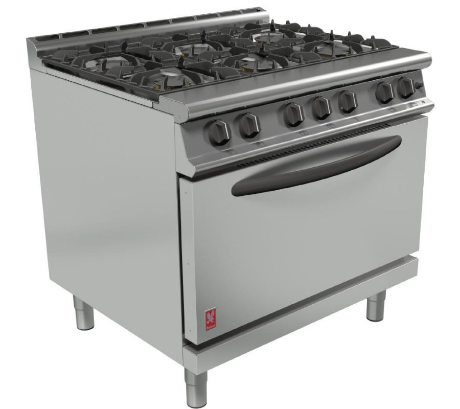 Falcon Dominator G3101D 6 Burner Gas Oven Range with Drop Down Door W900mm