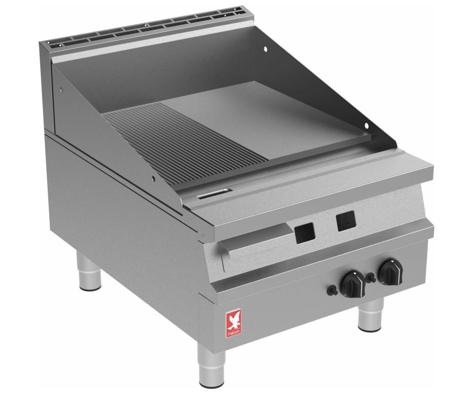 Dominator Half Ribbed Gas Griddle W600mm Falcon G3641R