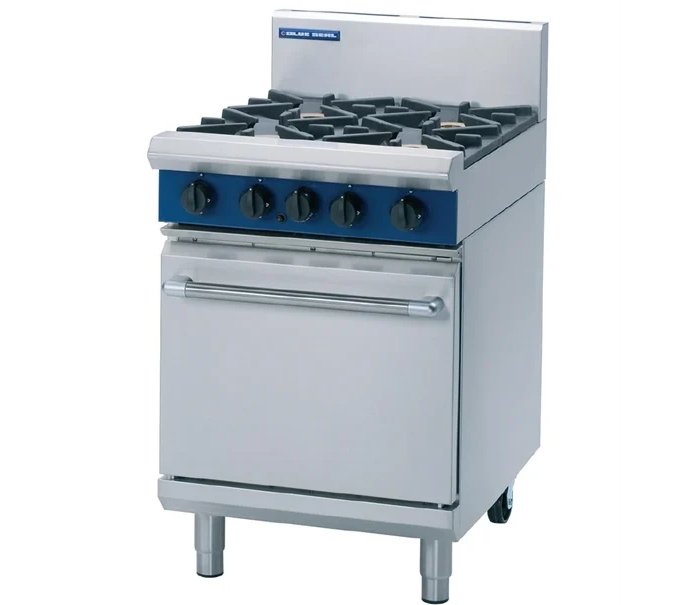 Blue Seal G504D 4 Burner Gas Range Static Oven W600mm